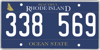 RI license plate 338569