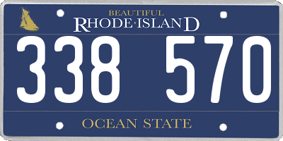 RI license plate 338570