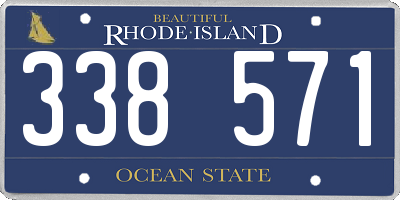 RI license plate 338571