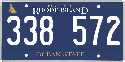 RI license plate 338572