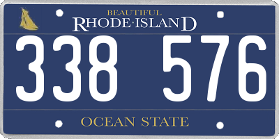 RI license plate 338576