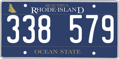 RI license plate 338579