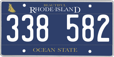 RI license plate 338582