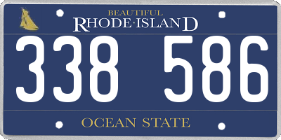 RI license plate 338586