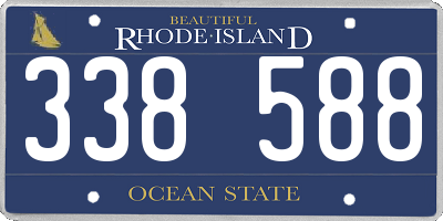 RI license plate 338588