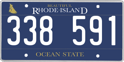 RI license plate 338591
