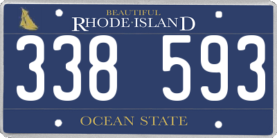 RI license plate 338593