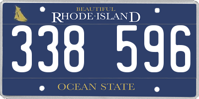 RI license plate 338596