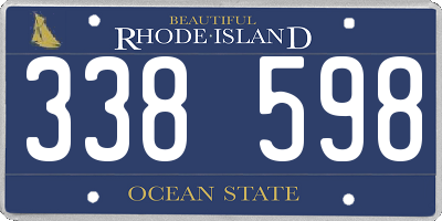 RI license plate 338598