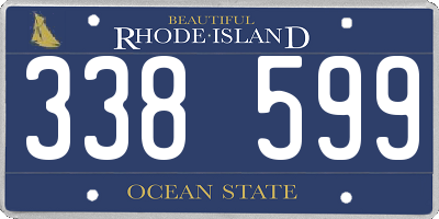 RI license plate 338599