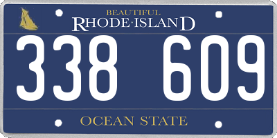 RI license plate 338609