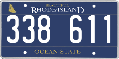 RI license plate 338611