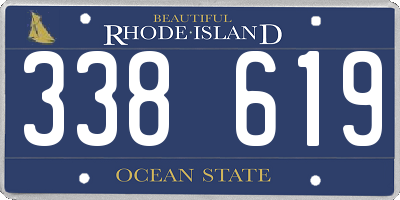 RI license plate 338619