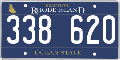 RI license plate 338620