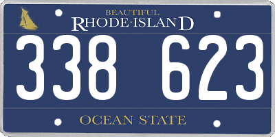 RI license plate 338623