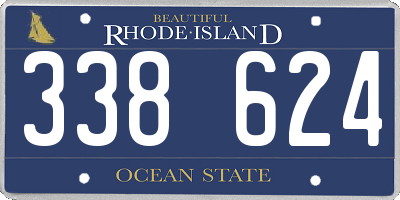 RI license plate 338624