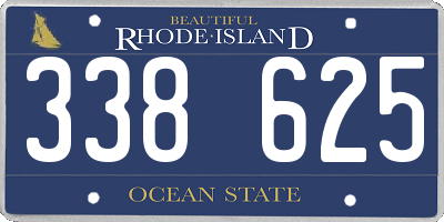RI license plate 338625