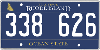 RI license plate 338626