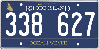 RI license plate 338627