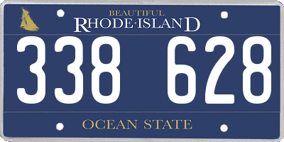 RI license plate 338628