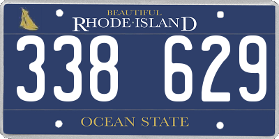 RI license plate 338629