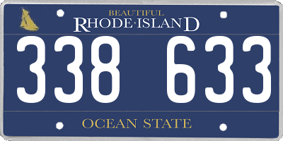 RI license plate 338633