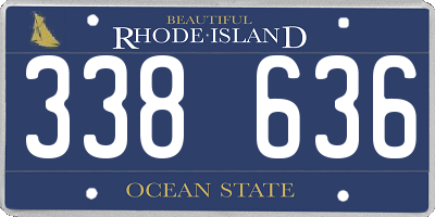 RI license plate 338636