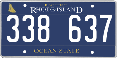 RI license plate 338637