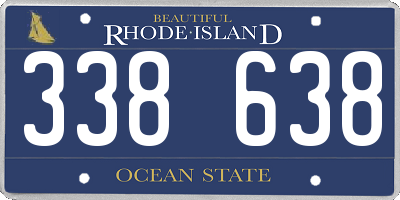RI license plate 338638