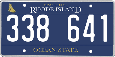 RI license plate 338641