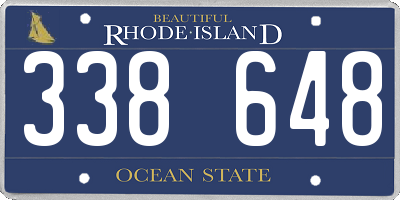 RI license plate 338648