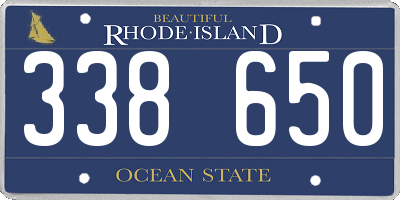 RI license plate 338650