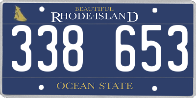RI license plate 338653