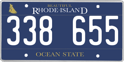 RI license plate 338655