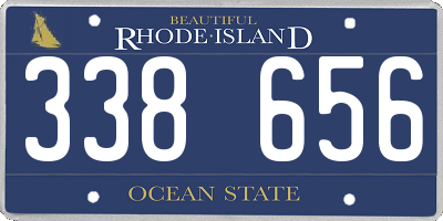RI license plate 338656
