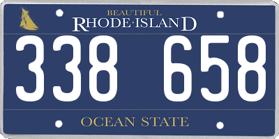 RI license plate 338658