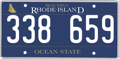 RI license plate 338659