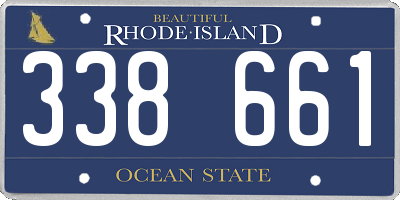 RI license plate 338661