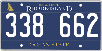RI license plate 338662