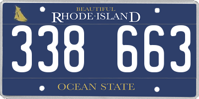 RI license plate 338663
