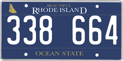 RI license plate 338664
