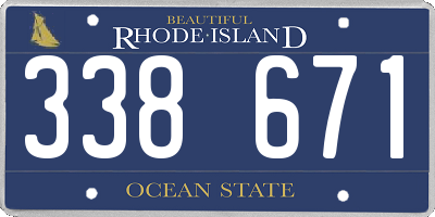 RI license plate 338671