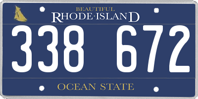 RI license plate 338672