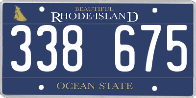 RI license plate 338675