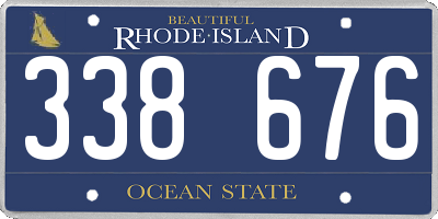 RI license plate 338676