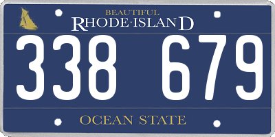 RI license plate 338679