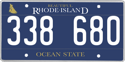 RI license plate 338680