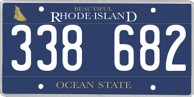 RI license plate 338682