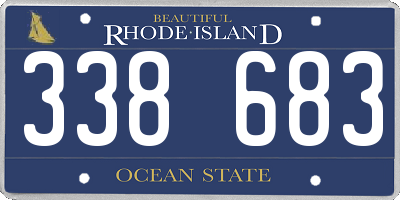 RI license plate 338683