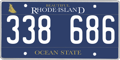 RI license plate 338686